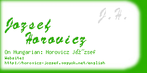 jozsef horovicz business card